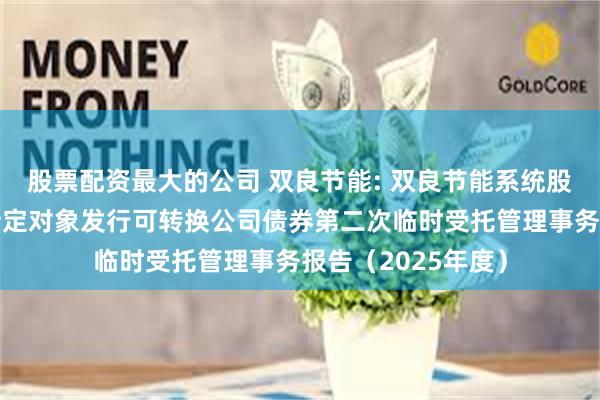 股票配资最大的公司 双良节能: 双良节能系统股份有限公司向不特定对象发行可转换公司债券第二次临时受托管理事务报告（2025年度）