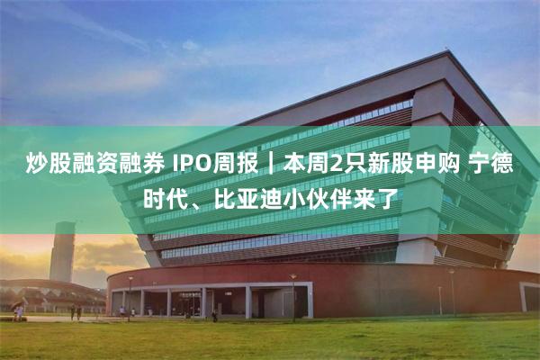 炒股融资融券 IPO周报｜本周2只新股申购 宁德时代、比亚迪小伙伴来了