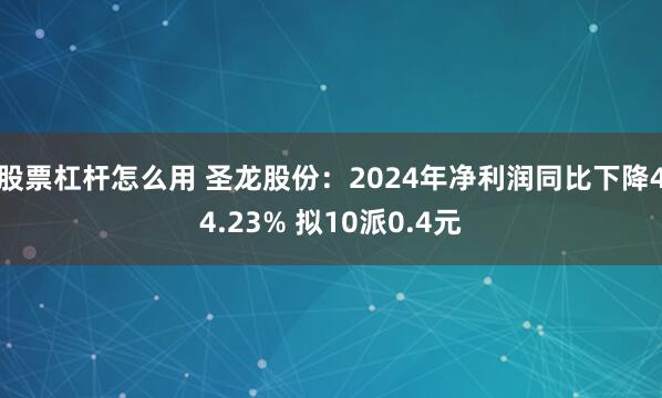 股票杠杆怎么用 圣龙股份：2024年净利润同比下降44.23% 拟10派0.4元