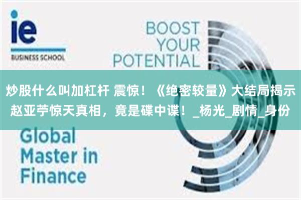 炒股什么叫加杠杆 震惊！《绝密较量》大结局揭示赵亚苧惊天真相，竟是碟中谍！_杨光_剧情_身份
