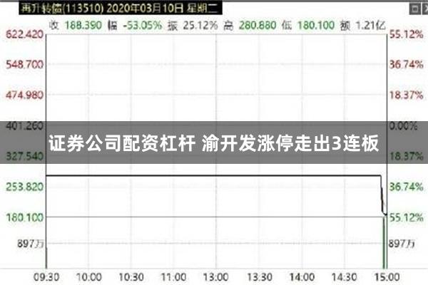 证券公司配资杠杆 渝开发涨停走出3连板